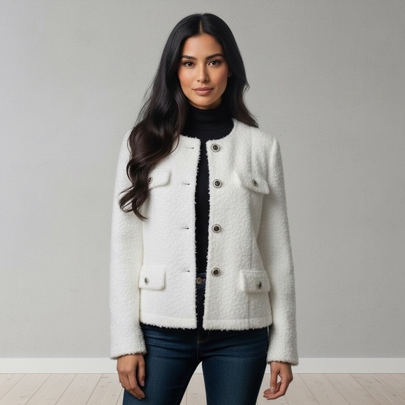 NYC Jackets & Blazers - NYC Cream Teddy Jacket